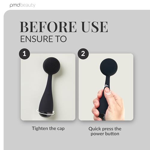 PMD Clean - Smart Facial Cleansing Device with Silicone Brush & Anti-Aging Massager - color: Black