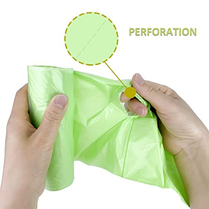 4 Gallon Biodegradable Compostable Small-Trash-Bags - Green Small Garbage Bags For Bathroom Can 100 Count Unscented Little Waste Basket Kitchen Office Car Tiny Liners Bulk Strong Thick Inwaysin - style: 4Gal-Green100