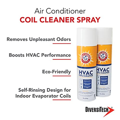 Arm & Hammer Biodegradable HVAC and Air Conditioner Coil Cleaner Foam Aerosol Spray, 19 fl. oz, AHCC-19 by Diversitech - size: 19 Fl Oz (Pack of 1)