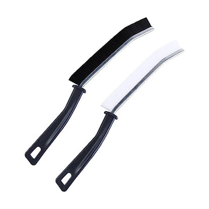 2 Pcs Crevice Cleaning Brush Grout Cleaner Scrub Brush Stiff Angled Bristles Deep Tile Narrow Joints Floor Lines/Gap Cleaning Brush for Kitchen Bathroom