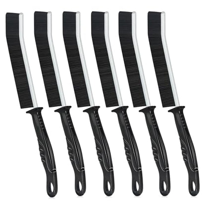 Crevice Cleaning Brush, 6Pcs Hard Bristle Multifunctional Gap Cleaning Brush Tool, Bathroom Gap Brush for Deep Cleaning Kitchen,Grout, Sink, Corners, Tight Spaces-Black