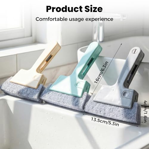 2 Pcs Magic Window Track Cleaner, 2026 New Upgraded Window Track Cleaner Brush, Window Gap Brushes for Homeowners, Multi Purpose Grooves Cleaning Brush for Sliding Windows (Grey&Yellow) - color: Grey&yellow