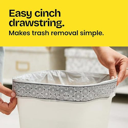 Glad Small Drawstring Trash Bags with Clorox, 4 Gal, Lemon Fresh Bleach, 34 Ct (Package May Vary) - size: 34 Count (Pack of 1)