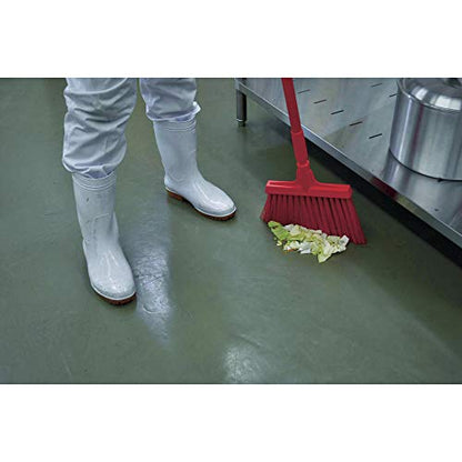 Vikan 29144 Broom,Angle Cut,Stiff,11",PP/PET,Red