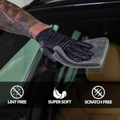 CERAKOTE Microfiber Towels (12 Pack) - Cleaning and Application Towels - Durable 300 GSM Lint-Free Material - Ideal for Cars, Home, Shop and Office - size: 12.5" x 12.5"