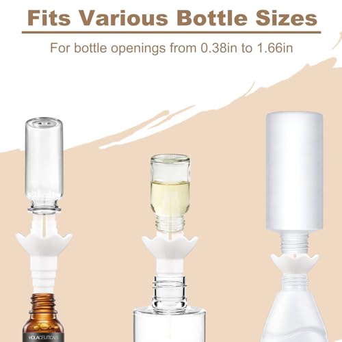 2 Pack Last Drop Universal Bottle Emptying Kit Transfer Connector for Soap, Lotion, Shampoo, Conditioner, and Kitchen,and Bathroom Use Reusable Bottle Funnel Adapter (White) - color: White