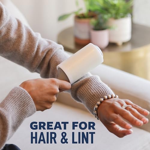 Scotch-Brite Lint Roller, 100 Sheets (Single Roller) – Sticky Lint Remover for Pet Hair, Dust & Lint on Clothes & Furniture - size: 100 Sheets