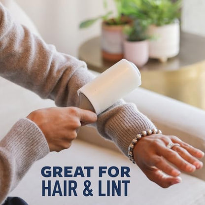 Scotch-Brite Lint Roller, 100 Sheets (Single Roller) – Sticky Lint Remover for Pet Hair, Dust & Lint on Clothes & Furniture - size: 100 Sheets