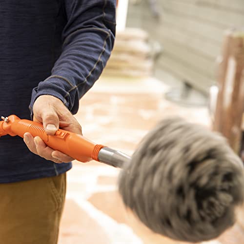 Cobweb Ceiling Fan Powered Duster Interior & Exterior | Adjustable Arm | for Hand use and Extention Pole use | Removable Cleanable Head | EZ Smart Power Duster (Extension Pole Sold Separately)… - size: Cobweb Duster Tool Only