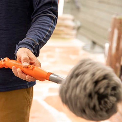 Cobweb Ceiling Fan Powered Duster Interior & Exterior | Adjustable Arm | for Hand use and Extention Pole use | Removable Cleanable Head | EZ Smart Power Duster (Extension Pole Sold Separately)… - size: Cobweb Duster Tool Only