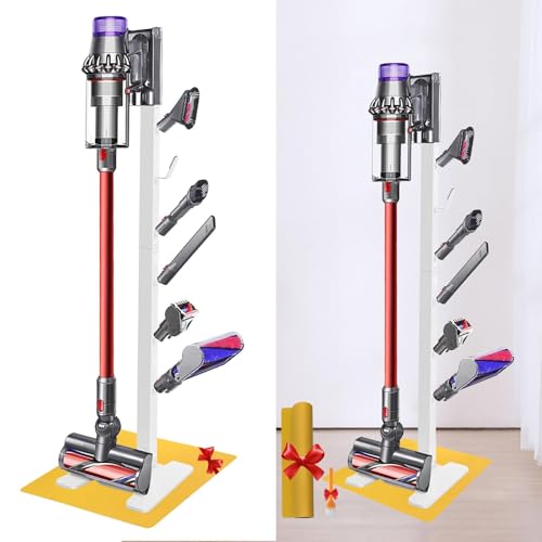 Vacuum Stand for Dys,Storage Stand Docking Station Holder,Compatible with Dys V15 V11 V10 V8 V7 V6 Cordless Vacuum Cleaners Accessories,Stable Metal Bracket Organizer Rack (White,6 Racks) - color: Big White
