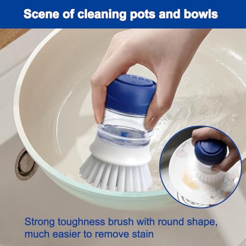 CELOX Soap Dispensing Dish Brush Set with Holder for Dishes