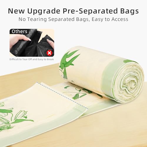 13 Gallon Trash Bags with Drawstring and Lily Printed, Leakproof and Odor Control Garbage Bags Tall Kitchen, Tear-Resistant Kitchen Trash Bags for Home, Portable Garbage Bags, 50 Count - style: Lily-13 Gallons