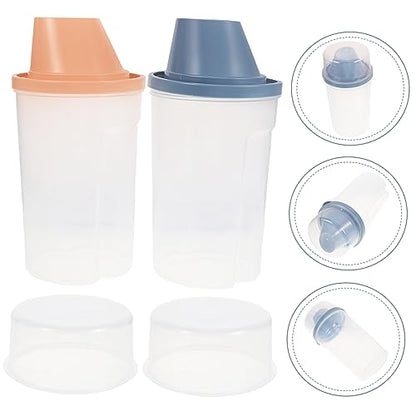 Refillable Laundry Powder Storage Container Set Large Capacity Soap Dispenser Flat Square Design for Kitchen and Bathroom Sealed Lotion Holder for Travel and Home Use