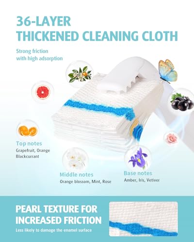 AIR U+ Flushable Toilet Wand Refills, 48 Count Disposable Toilet Brush Refill Pads for Toilet Bowl and Bathroom, Toilet Brush Accessories (Only Refills) - color: 48 Refills