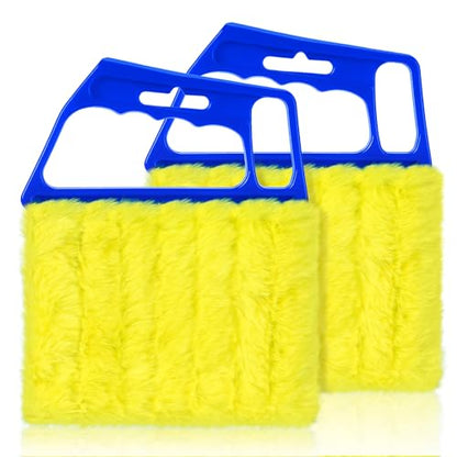 2025 Upgrade 2PCS Blind Cleaner Duster Tool,Window Blinds Cleaner Microfiber Washable,7 Fingers Blind dusters for Cleaning Window,Air Conditioner Vent
