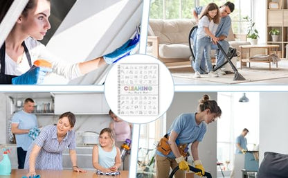 Cleaning Schedule for Adults - Checklist Organizer, Household Cleaning Checklist Notebook, 8.5" x 11", Daily Weekly Monthly Household Cleaning Notebook for Home, Family Cleaning Tasks, Home Improvement