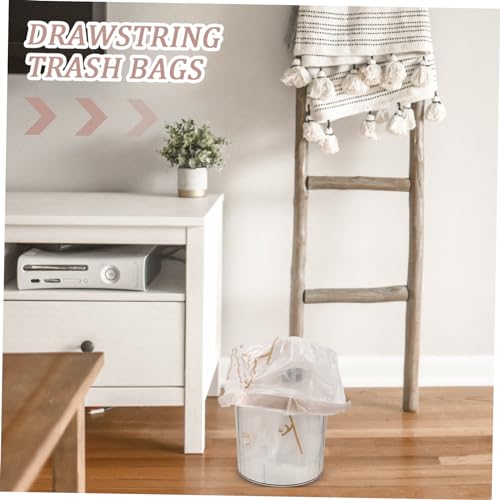 60pcs Thicken Garbage Bags Drawstring Trash Bags for Kitchen Large Heavy Duty for Home Office