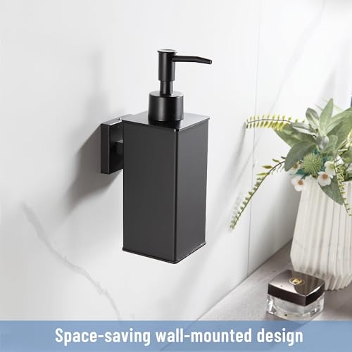 BGL Matte Black Soap Dispenser Wall Mounted for Bathroom - color: Black-wall Mount