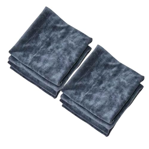 Multipurpose Microfiber Cleaning Cloth 40x40 cm – Ultra Absorbent Reusable Cleaning Rag for Kitchen, Car, Office & Household Use (Set of 4 in Dark Grey)