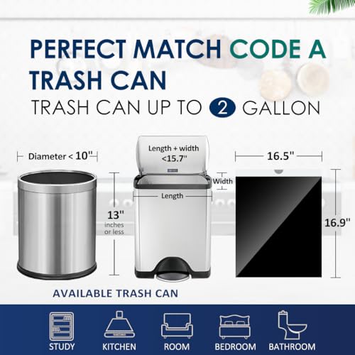 2 Gallon 120 Counts Strong Drawstring Trash Bags Garbage Bags by RayPard, Small Trash Bin Liners for Home Office Kitchen Bathroom Bedroom, Black - style: 120-2 Gallon-Black