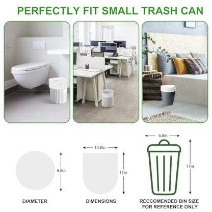 1 Gallon Small Trash Bags - 3 Rolls 105 Count Clear White 1 Gallon Garbage Bag Strong, Leakage-Free Unscented Thick Plastic Wastebasket Liners for Bathroom, Office, Kitchen Inwaysin - style: Clear White-1Gal-105