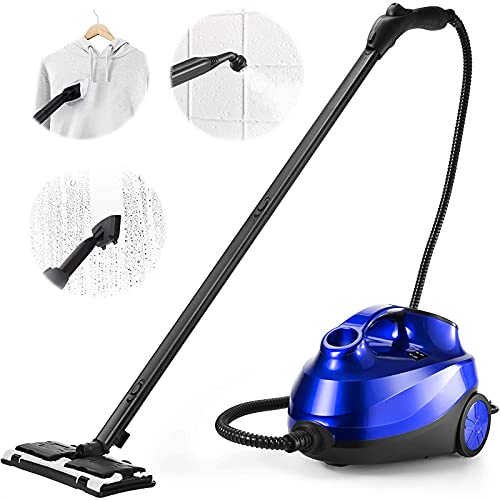 ARLIME Steam Cleaner, Heavy Duty Household Steamer w/ 19 Accessories, 1.5L Tank & 13ft Power Cord, Multipurpose Chemical-Free Household Steam Cleaner for Home, Carpet, Upholstery, Cars, Floors, Blue - color: Blue
