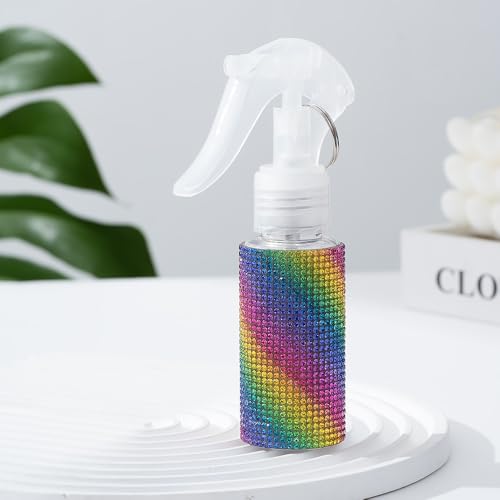 60ml Empty Spray Bottles, Continuous Spray Bottle for Hair, Spray Water Bottle Fine Mist Refillable, Skin Care, Showering Pets, Plants, Travel, Ironing and Cleaning -Rainbow - color: Rainbow