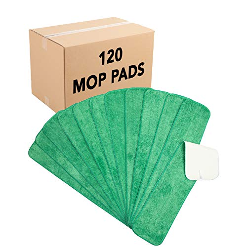 Arkwright Spray Mop Replacement Pads - (Case of 120) Bulk Microfiber Flat Dry and Wet Refill Mop Pads Floor Cleaning, Compatible with Bona and Rubbermaid, Fits All Mop Heads, 24 in, Green - color: Green, size: 24 Inch (Case of 120)