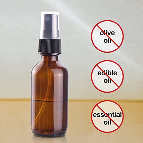Wedama 2 oz Mini Glass Spray Bottles, Empty Small Spray Bottles with Funnel Dropper, Fine Mist for Hair, Travel, Plants, Cleaning Solutions and Skin Care (4 Pack Amber) - color: Amber, size: 2 Ounce (Pack of 4)