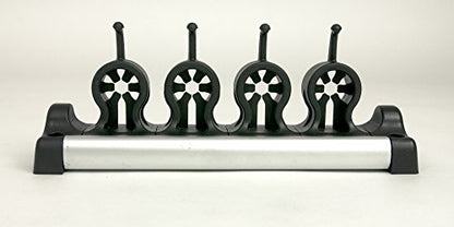 Casabella Grook 13.5" Wall-Mount Broom and Mop Holder, Medium - size: Medium