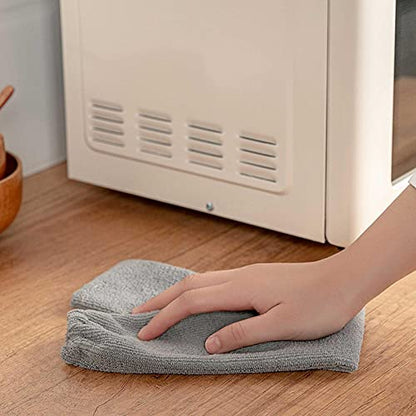 Under Appliance Cleaning Brush – Extendable Gaps Duster with Long Handle, Flexible Dust Cleaner for Tight Spaces and Hard-to-Reach Areas | Perfect for Kitchen, Bedroom, Living Room, Home Maintenance - color: Grey Replacement Cloth