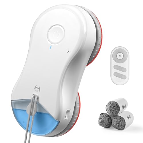 HUTT S55 Pro Window Cleaning Robot, 3D Floating Pads, Up to 6500Pa Suction, HydroJet Pump Spray, SLAM 4.0 Navigation, 80ml Water Tank, 6 x Cloths,Perfect for High-Rise Windows, Tiles and Glass