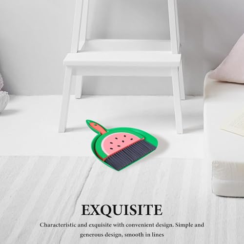 Small Dustpan and Brush Set, Watermelon Mini Dustpan and Brush Whisk Broom,Watermelon - color: Watermelon