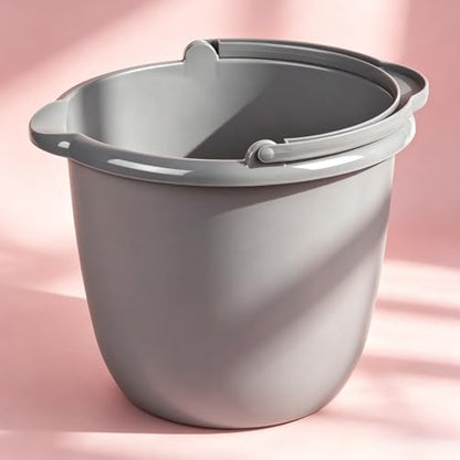 10 Qt. Spout Pail Classic Titanium,Gray Plastic Bucket with Pour Spout and Handle for Cleaning, Mopping, Gardening