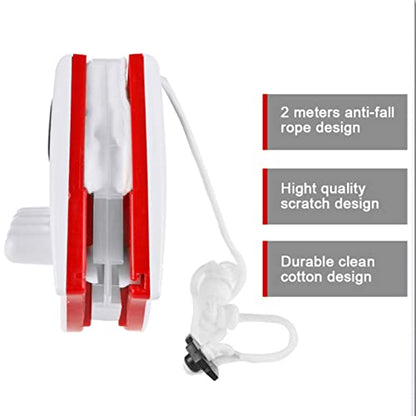Window Cleaner Magnetic, Double Side Magnetic Wash Window Wiper Household Magnetic Window Cleaning Brush Glass Cleaner Tool for Double Glazed Window - color: 15~24mm