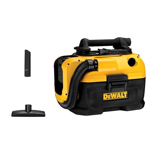 DEWALT 20V MAX Cordless Shop Vac, Wet Dry Vacuum Cleaner, Portable 2 Gallon Wet Dry Vac, Strong Suction Shop Vacuum with Hepa Filter, Tool Only (DCV580H)