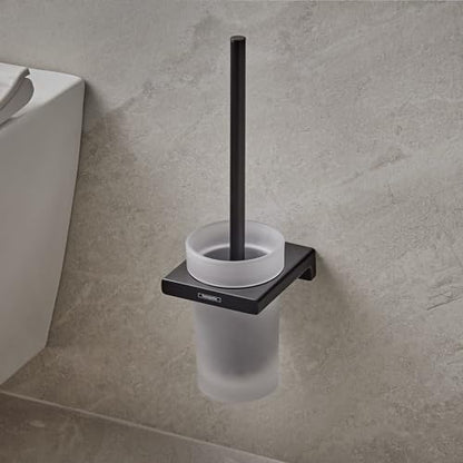 hansgrohe AddStoris Toilet Brush Holder Wall-Mounted, matt Black, 41752670 - color: Matt Black
