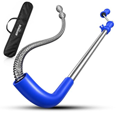 Meisterfaktur toilet snake [6 feet] - toilet auger for heavy toilet blockages - No damage thanks to silicone protection - the closet auger for real DIYs! (6 FEET)
