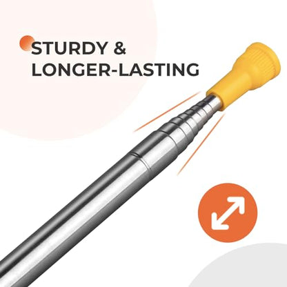 Dusters for Cleaning High Ceiling Fan, Newliton Microfiber Feather Duster with 30'' to 100'' Telescoping Extension Pole, Long Extendable Duster for Home Car Furniture Cobweb, Yellow