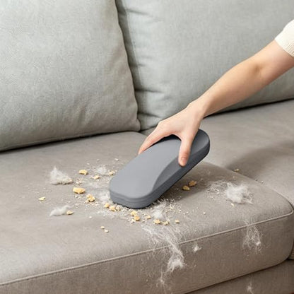 Function Handheld Table Crumb Sweeper, Portable Pet Hair & Crumb Remover Brush, Fabric & Upholstery Cleaning Brush, Lint Remover for Couch, Sofa & Pet Hair (Grey) - color: Gray