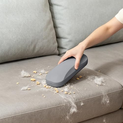 Function Handheld Table Crumb Sweeper, Portable Pet Hair & Crumb Remover Brush, Fabric & Upholstery Cleaning Brush, Lint Remover for Couch, Sofa & Pet Hair (Grey 2) - color: Grey 2