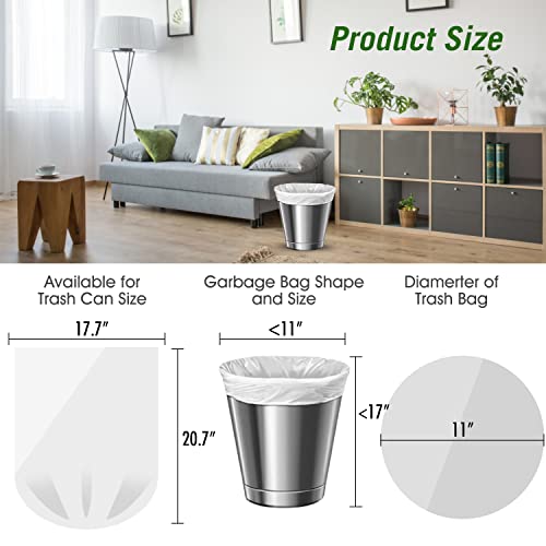 Charmount Small Trash Bags - 180 (Counts) 4 Gallon Garbage Bags for Bathroom, Kitchen, Office and Bedroom, 4 Gallon Unscented White Trash Bag … - size: 1 Count (Pack of 180), style: 4 Gallon