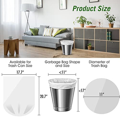 Charmount Small Trash Bags - 180 (Counts) 4 Gallon Garbage Bags for Bathroom, Kitchen, Office and Bedroom, 4 Gallon Unscented White Trash Bag … - size: 1 Count (Pack of 180), style: 4 Gallon