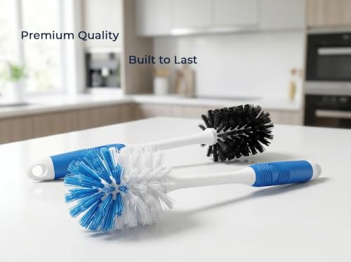 Bottle Brush Cleaner Set, Long Water Bottle Brushes with Dual & Stiff Bristles for Tumblers, Cups, Glassware & Baby Bottles, 2 Pack - color: 2 Pack