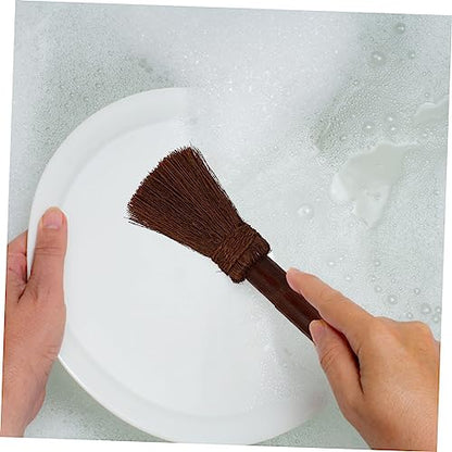 1pc Palm Brush for Efficient Kitchen Cleaning Light Brown Scrub Brush for Dishes Pots Pans and More for Non-Stick Cookware and Versatile Use Kitchen Bathroom and Laundry