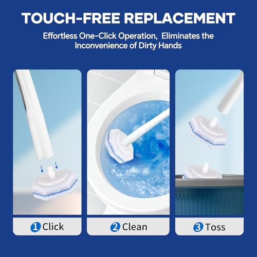 30 Toilet Bowl Refills Fits for Clorox Toilet Brush, Upgrade 3-Layer Disposable Bowl Cleaner Refills for Bathroom Cleaning, 3X Cleaning Power, No Falling Apart - size: 1 Count (Pack of 30)