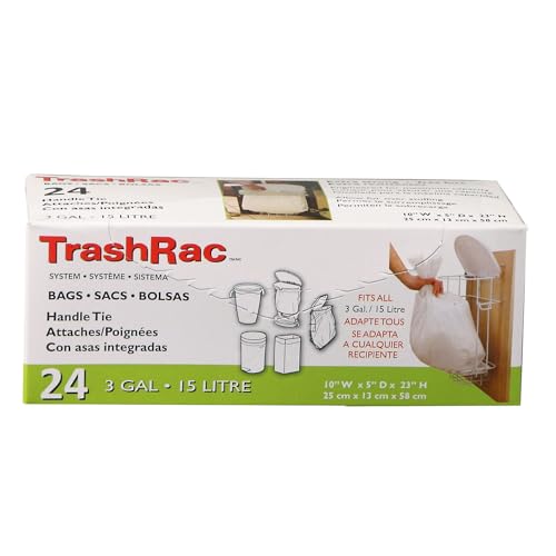 3 gal. Trash Bags Handle Tie 24 pk