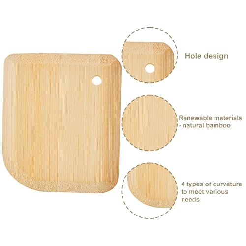Bamboo Cast Iron Brush, Bamboo Pot Scraper, Kitchen Cleaning Tools for Cast Iron Skillets, Cookware, Dishes, Pans and Pots