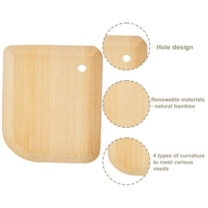 Bamboo Cast Iron Brush, Bamboo Pot Scraper, Kitchen Cleaning Tools for Cast Iron Skillets, Cookware, Dishes, Pans and Pots